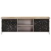 vidaXL TV Cabinet 47.2"x11.8"x15.7" Rough Mango Wood