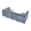 U shape Modular Sectional Sofa; DIY Combination; includes Four Single Chair and Two Corner